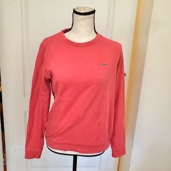 Lacoste Sport pink crewneck sweatshirt sz 40 (M) - Picture 1 of 4